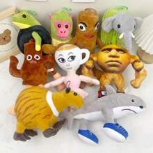 New Tung Tung Tung Sahur Shark, Shan Hai Jing, Interesting Wooden Stick Figure, Teapot Figure, Running Shark Plush Toy, Halloween Prank Figurine, Party Doll, Collectible Doll For Children, Tralalo Shark Figurine