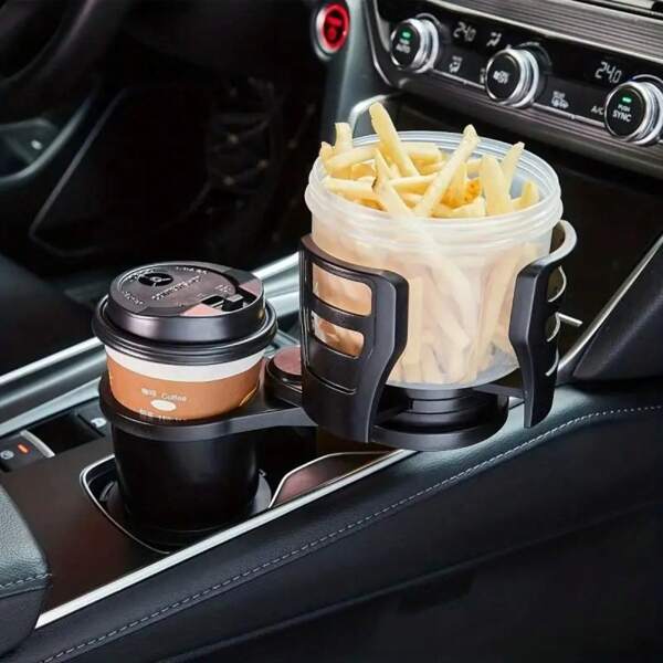 Car Cup Holder Expander Car Adapter Adjustable Multi-Functional Dual Cup Holder Phone Holder Aromatherapy Organizer New