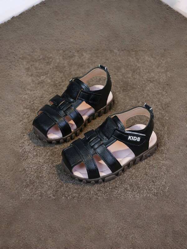 1 Pair Kids Boys/Girls Non-Slip Comfortable Hook And Loop Low-Top Flat Sandals For Summer