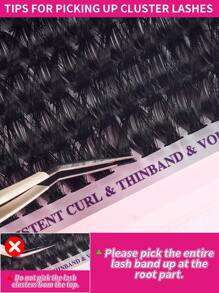 240/216/192 Pieces / Package Of Curly Salon-Style C-Shaped Cluster False Lashes, Natural And Dramatic Individual Lashes For DIY Use