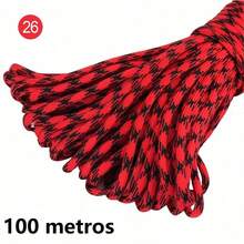 10/50/100米/件多色7股迷彩伞绳，户外多用途救援捆绑登山绳，帐篷应急求生绳，伞兵牵引绳手链编织绳，露营、野餐、晾衣绳、宠物牵引绳，耐用DIY绳