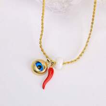 1 件土耳其邪眼项链幸运蓝眼灯工吊坠红辣椒饰物男女通用时尚珠宝项链 - 時尚項鍊 - 查看 12