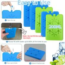 1/2/6 حزمة ثلج مبرد - صندوق تبريد ثلجي للخارج - قابل لإعادة الاستخدام، طويل الأمد، حزمة تجميد بارد لصندوق التبريد والحقائب المحمولة للحفاظ على طعام طازج، مناسب للنزهات والمغامرات الخارجية، السفر الخارجي، التخييم، النقل، الطلبات الخارجية والاستخدام المنزلي، عيد الميلاد، هالوين