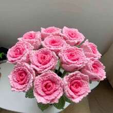 1pc Hand-Crocheted Yarn Flower, Luo Shen Flower Bouquet, Valentine's Day, Best Friends, Everlasting Flower, Wedding Gift