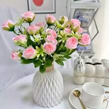 Vase aus Hanfseil mit Ananasmuster, Kunststoff, simpler und frischer Blumenvasen-Effekt mit Wellenstruktur