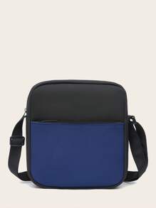 New Men's Lightweight One Shoulder Bag Backpack With Pen Case 3 PiecesSet, Casual Large Capacity Student Messenger Bag