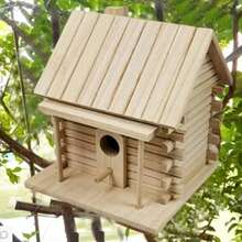 Accesorios para jaulas de pájaros, casas para pájaros de exterior, casa de pájaros de madera, caja de anidación, nidos de pájaros colgantes, decoración para el hogar y jardín - 1 - Ver 1