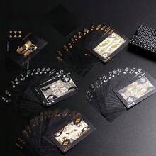 1pc 54 Black Gold Card Game Set PVC Waterproof Multiplayer Card Set Magic Bag Wedding Party Birthday Festival Table Games Gifts Entertainment Chess & Card Collection - Multicolor - View 4