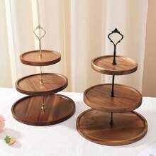 1pc Elegant Lovewood Cake Stand - Multi-Layer Dessert Display, Service Tray, Sturdy Cake Stand