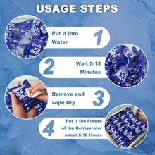 10pcs Reusable Ice Pack - For Cooler Boxes, Summer Frozen Shipping And Lunch Boxes, Reusable Freezer Bags, Accessories For Cooler Boxes, Suitable For Beach, Travel And Camping - Multicolor - View 4