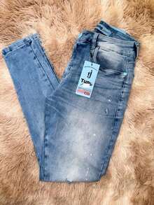 Men's Ripped Jeans Premium Skinny Lycra TUNG NEW - 藍色 - 查看 1