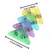 Hand Account Triangle Clip, Stationery Test Book Clip, Office Long Tail Clip, Transparent Plastic File Ticket Clip, Sealed Corner Clip,Back To School,School Supplies