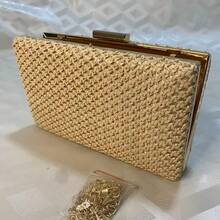 Luxury Rhinestone Clutch Bag - For Weddings, Parties And Special Events - Caqui - Ver 2