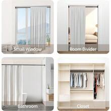 New Shower Curtain Rod, 1" Diameter Heavy Duty Tension Shower Rod, Non Slip Adjustable 28-74 Inch No Drilling Shower Curtain Rods Spring Tension For Bathroom, Shower Stall, No Rust, Black - 黑色28-74英寸 - 查看 7