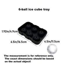 大型 6 格硅胶冰格，适用于冰淇淋、冷冻甜点和果汁，家用