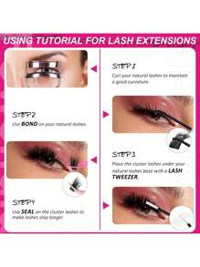 640 DIY D-Curler Eyelash Book, Super Curler Eyelash Extension Set, Multi-Style Eye Makeup Suitable For Beginners, 10-16mm Mixed Length, Natural, Cluster, Fluffy, Dense, Mixed Style, Self-Adhesive, Reusable Lash Clusters, Eyelash Clusters, Individual Eyelashes, Lashes, Fake Lashes