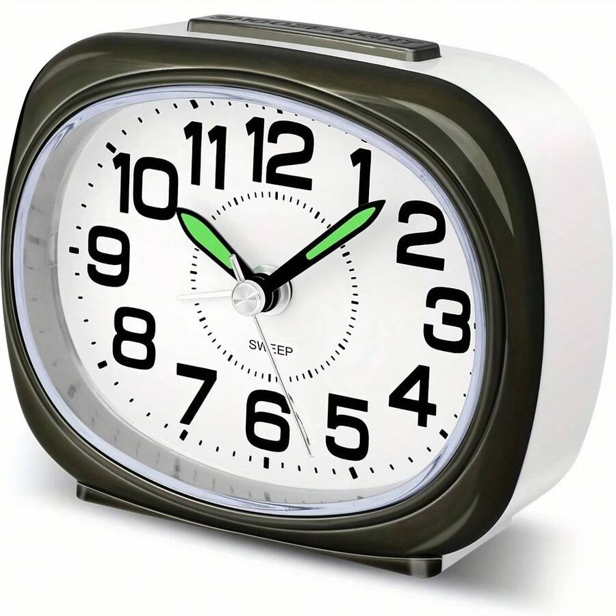 1 Stück leise Wecker Nachttisch ohne Ticken batteriebetrieben Nachttischuhr großes Ziffernblatt Schlafzimmer Uhr Schlummerfunktion Nachtlicht lauter crescendo Alarm einfach zu bedienen für Heim Raumdekoration Schlafzimmerdekoration Studentenwohnheim Dekoration Rückkehr zur Schule Schuldekoration Schulüberraschung Heimdekoration Schulmaterial