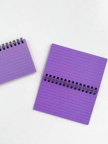 1/4pcs Minimalist Thickened Tear-Off Multi-Functional Wire Spiral Notepads, Candy Colors Horizontal Lines Students Portable Memo Pads, Index Cards, Grid Scrawl Revision Cards, Suitable For School, Office, Study, Memory, Sticky Notes, Back To School Supplies, Day Gift - Multicolor - View 11