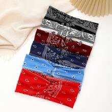 1/4 Pcs Boho Headband Women Headband Hairband Turban Soft Flower Cotton Headbands For Women's Hair Everyday Yoga Sport Fitness