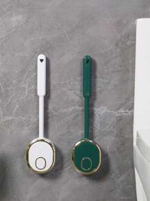 1/2pcs Non Perforated Toilet Brush, Household No Dead Corner Toilet Brush, Wall Mounted High-End Toilet Cleaning Brush