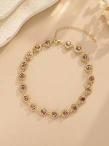 1 st. Bohemian kleurrijke rhinstone decor choker, glamoureuze zomer zonnebloemen ketting ketting, multicolor sprankelende kristal chokers ketting sieraden cadeaus voor vrouwen en meisjes, ketting decoratie accessoires vakantie verjaardag feest cadeaus voor meisjes Valentijnsdag, moeder, moeder, Moederdag, cadeau