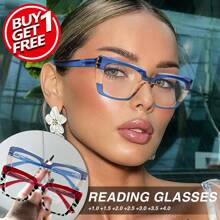 2 piezas Gafas de lectura rectangulares con estampado de leopardo y bisagras de resorte premium, edición limitada, de moda para mujeres en movimiento y oficina, con aumento