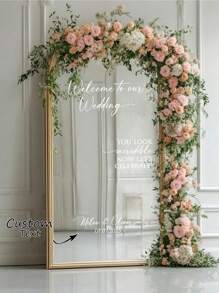 1pc Personalized Sticker For Wedding/Conference Gift/Birthday/Anniversary, Mirror Decorative Sticker, DIY Gift, Handwritten, Wedding Sticker, Gift Sticker. Custom Holographic Name Sticker For Glass, Cup, Roller, Balloon, Etc. Calligraphy Sticker, Glass Name, Gift Box Decor, Custom Glitter Text Label,Back To School Fashion,Xmas Decoration, Autumn Home Refresh