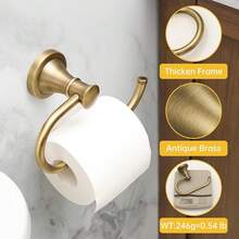 New  Antique Brass Toilet Tissue Paper Holder Bathroom Accri Toilet Roll Paper Hanger, SUS304 Stainls Steel,Wall Mounted, Rustproof - Antique Brass - View 4