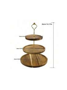 1pc Elegant Lovewood Cake Stand - Multi-Layer Dessert Display, Service Tray, Sturdy Cake Stand