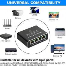 Gigabit Ethernet Switch Splitter Adapter, RJ45 1000Mbps LAN Network Extender, 1 To 2/3/4 Port Expansion For Computers, Cameras, Routers, RJ45 Devices