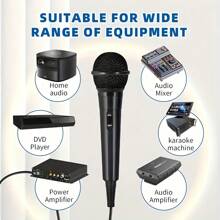 XLR Dynamic Microphone, Wired, Cardioid, Professional Handheld Microphone For Karaoke, Singing, With 1/4" Connector, Suitable For Vocals, DJ, Music, Speaker