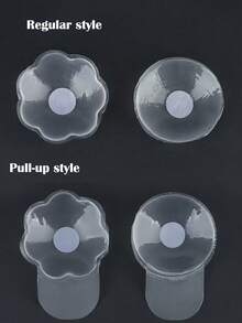 6 片装硅胶透明胸贴，隐形无缝，防突出点聚拢，上部支撑，防下垂，硅胶乳房提升乳贴，适用于女士婚纱吊带 - 彩色 - 查看 8