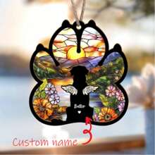 Regalo de condolencia personalizado por la pérdida de una mascota, Souvenir memorial personalizado de perro en forma de atrapasol, En memoria del perro fallecido, Regalo conmemorativo de mascota, Regalo para recordar a tu perro