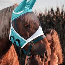 Fly Mask With Ears In Black, 2 Sizes, UV Protection
