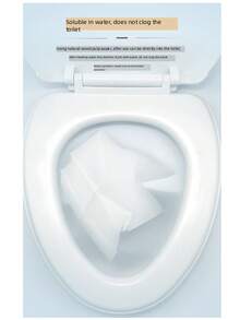 10片/20片一次性印花马桶垫，防水防污，旅行、商务旅行、酒店卫生间用品