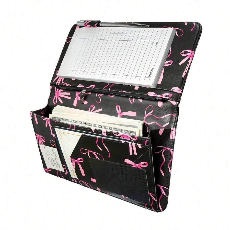 Server Book With Zipper Pocket And Magnetic Closure Server Booklet Waitress Book Serving Book With Money Pocket Waitstaff Organizer Fit Server Apron Waiter Book Wallet High Volume Pocket - Multicolor - View 1