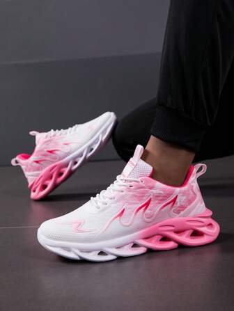 女士秋季新款网眼透气休闲运动鞋，男女通用