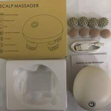 1 pezzo Massaggiatore elettrico per la testa con 8 artigli, cura del cuoio capelluto, terapia a luce rossa per nutrire i capelli, pulizia del viso e aiuto per il sonno