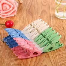 16/20pcs Clip Drying Clothespin Towel Clothes Socks Underwear Hanging Multi Clip Hangers Drying Quilt Sun Clothespin Windproof Plastic Material Multi-Purpose Clothes Peg .. - Multicolor - View 6
