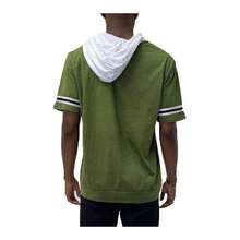 Short Sleeve Hooded Shirt - Red - View 10