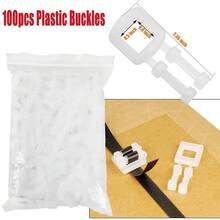 Box Packing Strapping Tool, Polypropylene Pallet/Box Strapping Kit: 330' X 1/2'' Strapping And 100 Pcs Plastic Buckles,Manual Packing - 1 - View 5