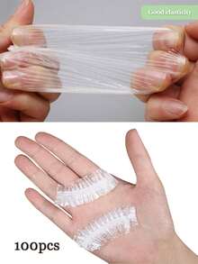 200个/100个-婴儿透明一次性耳罩，耳罩一次性弹性透明淋浴水耳罩，新生儿必需品，洗澡，婴儿洗澡，游泳耳罩，适合儿童和青少年。