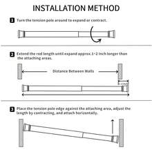 New 2Pcs Spring Tension Curtain Rod,15.7-28 Inch Adjustable Expandable Prsure Black Curtain Tension Rods For ,Bathroom, Window,Home - Black 15.7 - 28- 2 Pack - View 6