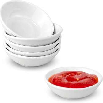 12 Pcs Melamine Dipping Bowls Set, Lightweight Small Soy Sauce Dish, 2 Oz Unbreakable Plastic Dip Bowls For Kitchen, Travel, Camping – Condiment Server, White Dip Pinch Bowls For Ketchup, Dips, Sauce, Side Dishes, Sushi, Olive Oil, BBQ, Soy, Vinegar
