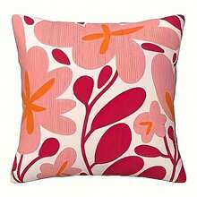 Bộ 4 vỏ gối polyester họa tiết hoa Groovy - Vỏ gối trang trí họa tiết hoa trừu tượng hiện đại đầy màu sắc, kích thước 45x45cm, khóa kéo hình vuông, có thể giặt được, dùng để trang trí nhà cửa, phòng khách, phòng ngủ, ngoài trời, tiệc tùng ngày lễ, dễ chăm sóc, không bao gồm chất độn - Nhiều màu - Xem 4