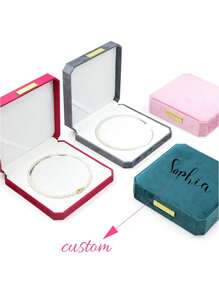 1pc Customized Velvet & Pearl Necklace Jewelry Box Octagon Shaped, Gift Box For Mother's Day, Women's Day