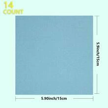 10 Stücke/6 Stücke 14CT Stickstoff Stoffe zum Selbermachen | Einfarbig Tuchset (Weiß/Beige/Rot/Blau/Schwarz Mehrfarbig erhältlich) | Stickerei Handwerk für Anfänger für Kinder | Kleidungsflicken/Binca Stickerei Teile | Handgemachtes DIY kreatives Geschenk - Verschiedenfarbig - Übersicht 3