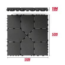 Plastic Interlocking Deck Tiles,44 Pack Patio Deck Tiles,12"X12" Square Waterproof Outdoor All Weather Use, Patio Decking Tiles For Poolside Balcony Backyard, Grey