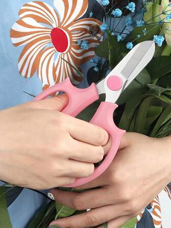 1pc Flower Scissors, Strong Floral Shears, Premium Steel Garden Pruning Shears Floral Fruits Leaf Scissors Hand Pruner Snip Trimming Tool For Gardening Flower Arrangement