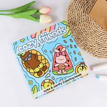 1PC Cozy Friends: Coloring Book For Adults And Teens Featuring Super Cute Animal Characters With Easy And Simple Designs For Relaxation (Cozy & Cute Coloring),Back To School,School Supplies - A - View 3